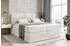 ALTDECOR Aura King Boxspringbett 200x200cm Creme Samt H3/H4 Matratzen mit Bettkasten