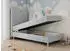 MKS Meble Flow Boxspringbett Kinder 90x180cm Hellgrau mit Bettkasten und Topper (FLOW)