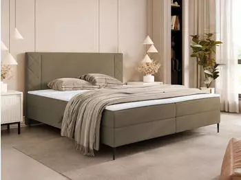 Mirjan24 Boxspringbett Portes mit Bettkasten, Bonellfederkern, H6, 140x200cm