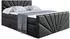 ALTDECOR Miltio-Z King Boxspringbett 120x200cm Kunstleder Schwarz H3/H4 mit Bettkasten (MILTIO-Z KING)
