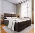 Masseno Mulen Boxspringbett 160x200cm mit Matratze, Topper & Bettkasten, Braun (SAWANA 16)