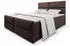 Masseno Mulen Boxspringbett 160x200cm mit Matratze, Topper & Bettkasten, Braun (SAWANA 16)