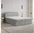 Masseno ARMEL Boxspringbett 160x200cm mit Bettkasten, Hellgrau (ARMEL 160X200 CM MONOLITH 84)
