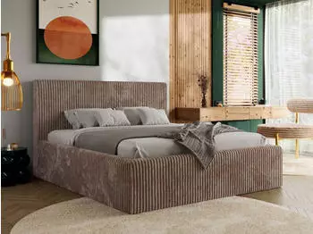 MKS Meble Tiliano Classic Polsterbett mit Bettkasten, Cord, 200x200cm