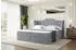 ALTDECOR Vila Boxspringbett mit Matratze H4, Topper und Lattenrost, Grau Samt, 160x200cm
