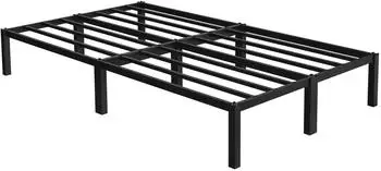 ML-Design Metallbett mit Lattenrost, Stahlrahmen, Schwarz, 120x200cm