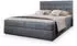 Masseno Glos M Boxspringbett 180x200cm mit Bonell-Matratze und Topper, Grau (MONOLITH 85)