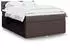vidaXL Boxspringbett mit Matratze Stoff Dunkelbraun 160x200cm (3287517)