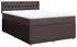 vidaXL Boxspringbett mit Matratze Stoff Dunkelbraun 160x200cm (3287517)