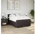 vidaXL Boxspringbett mit Matratze Stoff Dunkelbraun 160x200cm (3287517)