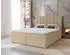 Marpur Nero Box Boxspringbett mit Bettkasten, Velourstoff, Beige, 120x200cm (NERO BOX)