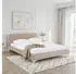Caro Möbel Glamour Polsterbett 140x200cm Samtbezug Barockstil Beige