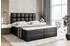 ALTDECOR RICAR Boxspringbett mit Bettkasten, Kunstleder Schwarz, 120x200cm