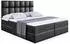 ALTDECOR RICAR Boxspringbett mit Bettkasten, Kunstleder Schwarz, 120x200cm