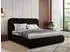 MKS Meble Benea Classic Polsterbett mit Bettkasten & Lattenrost, 160x200cm, Schwarz