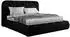 MKS Meble Benea Classic Polsterbett mit Bettkasten & Lattenrost, 160x200cm, Schwarz