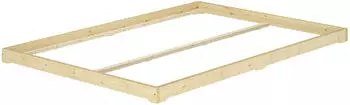 Erst-Holz King Size Doppelbett extra niedrig 200x200cm Fichte/Tanne geölt (V-60.47-20)