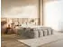 Selsey Cloudy Low Polsterbett 160x200cm mit Bettkasten, wasserabweisender Samt, Graubeige
