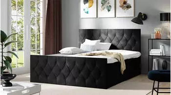 Mirjan24 Sky Lux Boxspringbett mit Bettkasten, Matratze & Topper, 200x200cm (Mikrofaza 0015)