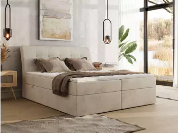 MKS Meble DAGOS Boxspringbett 200x200cm Bettkasten Visco-Topper Velvet (DAGOS)