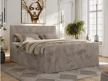 MKS Meble Tiliano Duo Boxspringbett 160x200 Cord, 2 Bettk&auml;sten, Topper T25 (Tiliano Duo)
