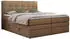 MKS Meble Luka King Boxspringbett mit Bettkasten, Kunstleder, Braun, 180x200cm (LUKA KING)