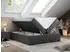 MKS Meble BESS Boxspringbett mit Bettkasten 140x200cm Dunkelgrau H3