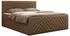 MKS Meble Paris Duo Boxspringbett 120x200cm, Kunstleder Braun, Bettkasten, H4 (Paris Duo)