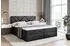 ALTDECOR Barwa Boxspringbett mit H3-Matratze, Topper und Bettkasten, Kunstleder Schwarz, 200x200cm