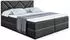 ALTDECOR Barwa Boxspringbett mit H3-Matratze, Topper und Bettkasten, Kunstleder Schwarz, 200x200cm