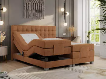 MKS Meble ELECTRO Boxspringbett elektrisch verstellbar 180x200cm, Orange (ELECTRO)