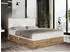 MKS Meble Gunar Boxspringbett 180x200 mit Bettkasten, Kunstleder Weiß, H4 (Gunar)
