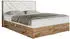 MKS Meble Gunar Boxspringbett 180x200 mit Bettkasten, Kunstleder Weiß, H4 (Gunar)