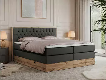 MKS Meble Amore King Boxspringbett Kunstleder Multipocket-Matratze 140x200cm