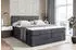 ALTDECOR Edita King Boxspringbett 200x200cm Dunkelgrau Samt H3/H4 mit Bettkasten