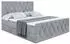 ALTDECOR Velanto Boxspringbett mit Bettkasten, Lattenrost & Topper, 160x200cm, Grau Samt (VELANTO)