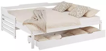 Homestyle4u Tagesbett Ausziehbett 90x200cm Holz mit Bettkasten (3077)