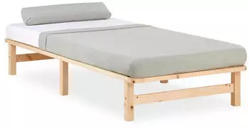 Homestyle4u Palettenbett Massivholz Kiefer 90x200cm
