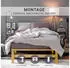 Homestyle4u Palettenbett Massivholz Kiefer 90x200cm