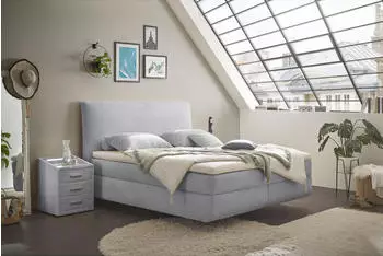 ED EXCITING DESIGN Marbella Boxspringbett 180x200cm Cordbezug, grau (455217)