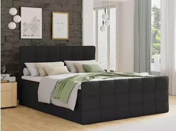 Sofnet Best Lux Boxspringbett mit Fu&szlig;teil, 2 Bettk&auml;sten, Bonell-Matratze, 160x200cm (Inari 100)