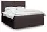vidaXL Boxspringbett mit Matratze Stoff Dunkelbraun 180x200cm (3292131)