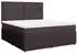 vidaXL Boxspringbett mit Matratze Stoff Dunkelbraun 180x200cm (3292131)