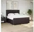 vidaXL Boxspringbett mit Matratze Stoff Dunkelbraun 180x200cm (3292131)