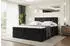 ALTDECOR Otta King Boxspringbett 120x200cm Samt Schwarz H3/H4 mit Bettkasten