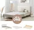 Homestyle4u Polsterbett Bouclé Beige 140x200cm mit Matratze und Lattenrost (2734)