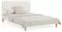 Homestyle4u Polsterbett Bouclé Beige 140x200cm mit Matratze und Lattenrost (2734)