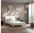 Homestyle4u Polsterbett Bouclé Beige 140x200cm mit Matratze und Lattenrost (2734)