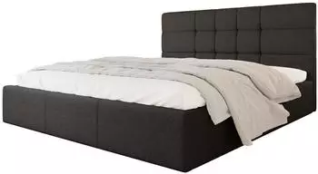 Mirjan24 Swift Polsterbett mit Bettkasten und Metalllattenrost, Dunkelgrau, 160x200cm