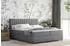 Panda Möbel Everest Boxspringbett 180x200cm mit Bettkästen und Topper, Grau